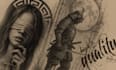 design a custom realistic tattoo sleeve with natural body flow