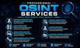 do osint investigation, background check and open source intelligence