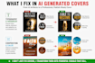 professionally fix and improve your ai generated book cover