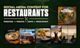 design instagram posts and social media content for restaurants