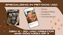 create pet product ugc videos for social media