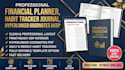 design financial planner, habit tracker journal, hyperlinked goodnotes kdp