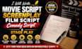 write movie script screenplay film script screenwriting comedy script stage play