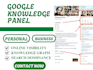 create verified google knowledge panel for personal and company
