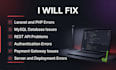 fix PHP laravel mysql bugs errors and API issues