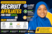 recruit saas affiliates and grow your ecommerce or MLM affiliate program