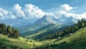 draw a natural landscape and background illustration