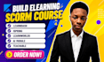 build elearning scorm course learndash ispring learnworlds ai module teachable