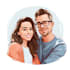 draw a watercolor couple portrait