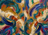 create unique printable digital oil paint abstract wall art design