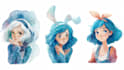 create watercolor and digital illustrations