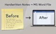 convert handwritten notes into editable word documents