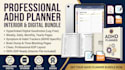 do adhd weekly daily planner, monthly yearly tracker, hyperlinked goodnotes kdp