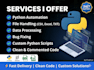 develop python scripts and automate repetitive tasks