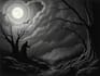 draw dark art illustration with engraving style