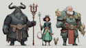 create fantasy card game art and book illustrations