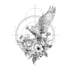 draw a unique abstract graphic fine line tattoo design