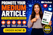 do organic medium article promotion, medium followers to boost engagement