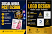 design logo thumbnail and social media posts