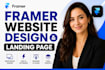 design a modern framer website, landing page or figma to framer