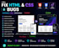 fix HTML CSS bugs and responsive issues