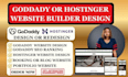 design or redesign goddady website goddady seo and hostinger website design