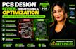 pcb design review optimization and layout error fix for manufacturing