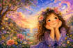create whimsical children book and children book illustration
