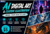 create amazing ai digital art and custom illustrations