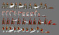 design pixel art character assets and animated sprite sheets