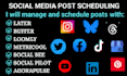 schedule your social media post with later loomly buffer metricool socialbee