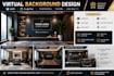 design professional zoom and google meet virtual backgrounds