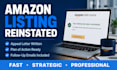 reinstate your suspended amazon listing fast