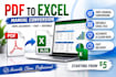 convert PDF to editable excel manually