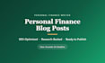 write an SEO optimized personal finance blog post