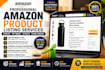 professionally create, optimize, and update amazon product listings