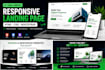 create a responsive HTML and CSS landing page
