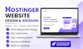 design hostinger website, hostinger business website redesign, hostinger expert