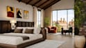 design modern bedroom space planning walk in wardrobe 3d visualization