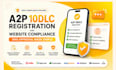 fix a2p 10dlc registration and website tcr compliance