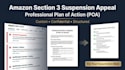 write amazon section 3 suspension appeal and plan of action