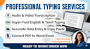 do fast and accurate tamil and english typing, data entry