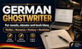 ghostwrite your german novel, ebook or nonfiction book