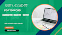 do urdu to english typing data entry and pdf to word