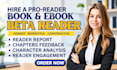 be your beta reader and sensitivity reader for romance and fantasy