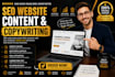 be your SEO website content writer and website copywriter
