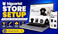setup, design and optimize your big cartel online store