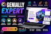 create professional genially elearning courses and business presentations
