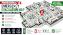 design emergency evacuation map and fire exit safety plan