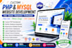 develop a custom PHP website with mysql